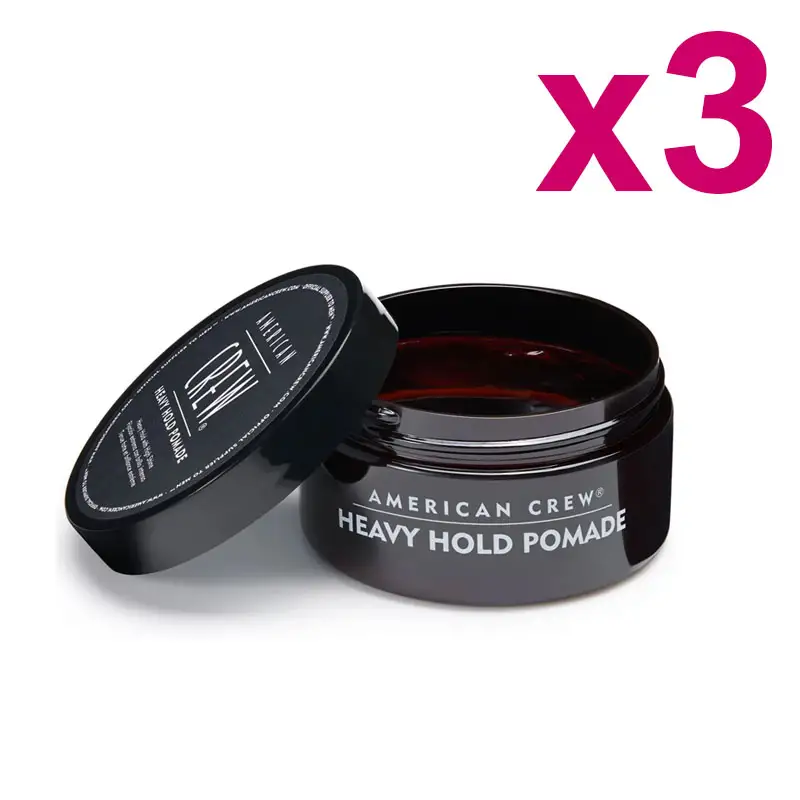 AMERICAN CREW Kit Cera Heavy Hold Pomade 3 Pezzi x 85gr
