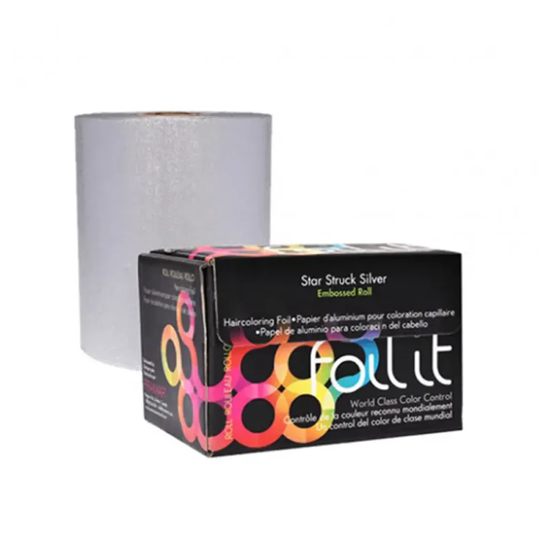 FRAMAR Star Struck Silver Embossed Roll Stagnola Medium 100 6mt