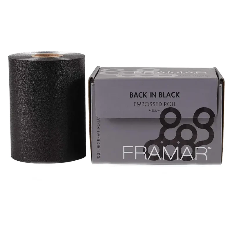 FRAMAR Back In Black Embossed Foil Roll Medium 100 6mt