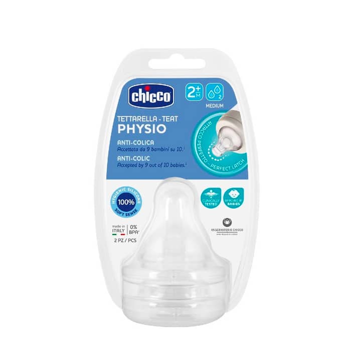 Chicco Capezzolo Physio 0M+ Silicone F/Slow 2U