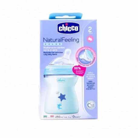 Chicco Bib Nat-Feel 2m Boy 250ml