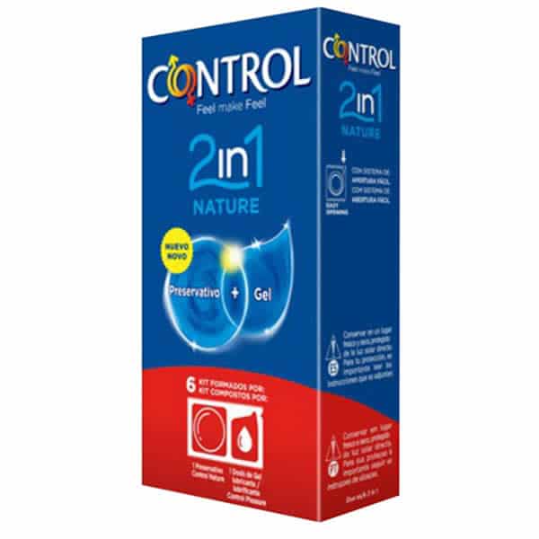 Control Duo Nature 2en1 Preservativo+Gel 6 Unidades