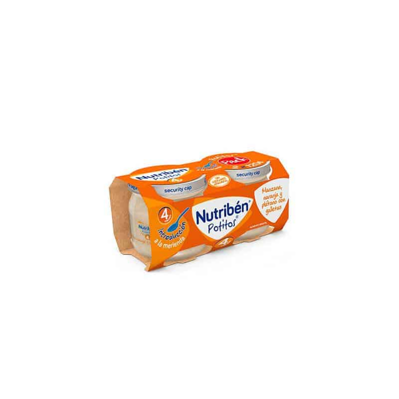 Nutriben Nutribén Potito Bipack Manzana, Naranja, Platano y Galleta 2x 120g