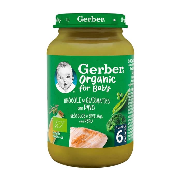 Gerber Purea Di Broccoli E Piselli bio Con Tacchino 190g