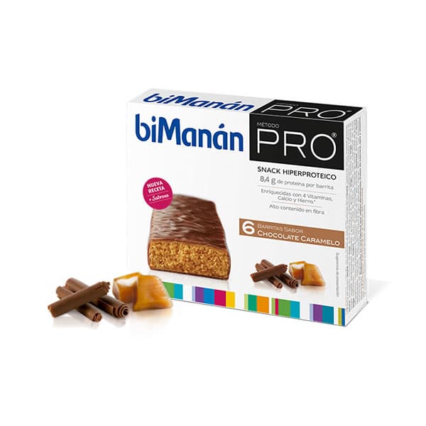 Bimanán Befit Barritas Chocolate y Caramelo 6uds