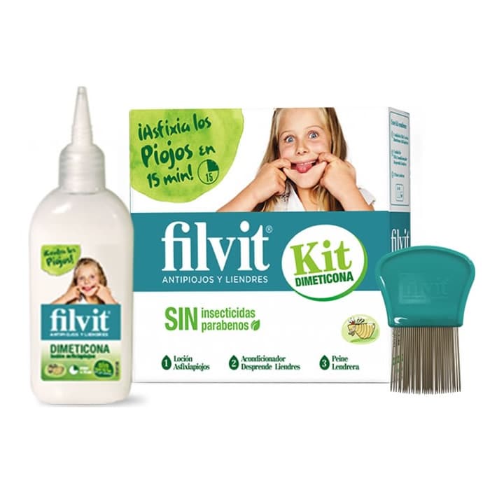 Filvit Dimeticona Anti Pidocchi Lozione 125ml Set 3 Parti