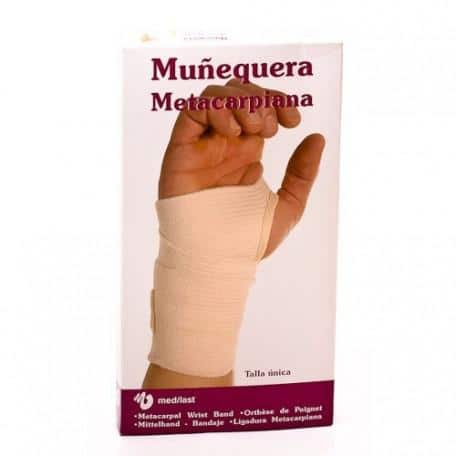 Muñequera Medilast Metacarpiana De Velcro Blanca