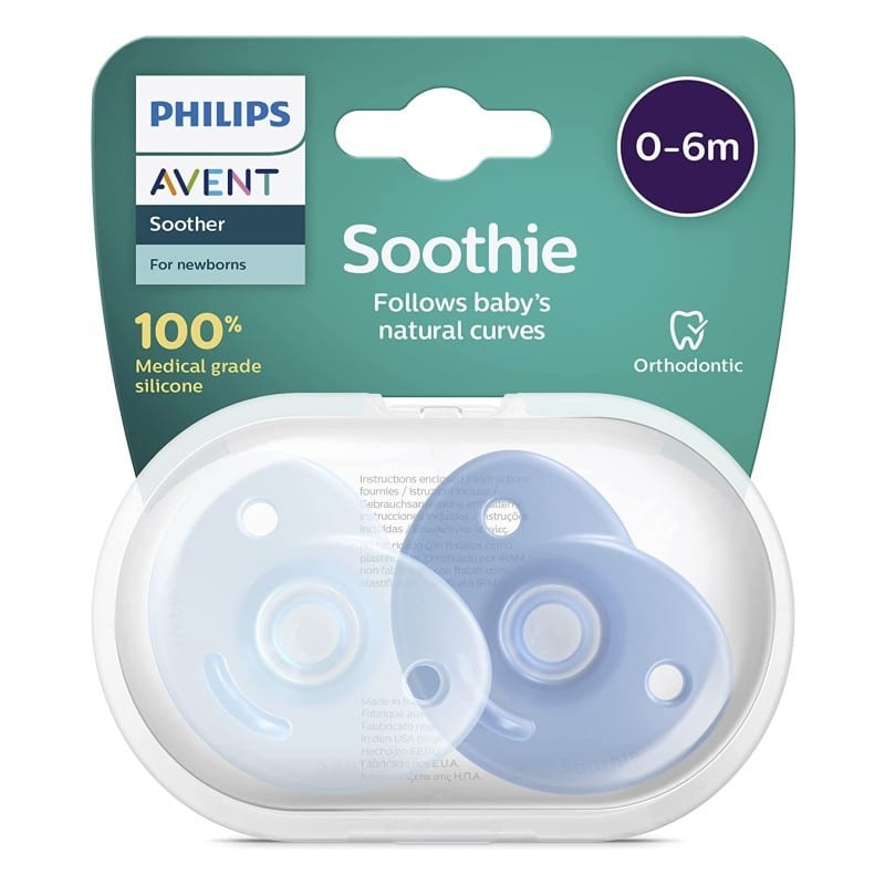 Avent Ciuccio Soothie 100% Silicone Blu 2U