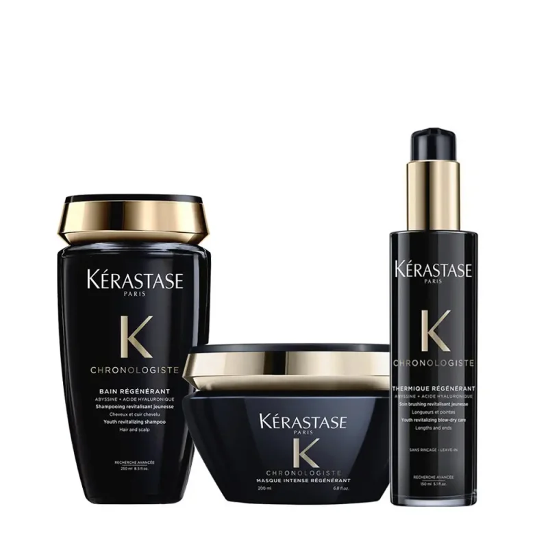 KERASTASE Kit Chronologiste Bain Regenerant 250ml + Mask Intense Regenerant 200ml + Thermique Regenerant 150ml