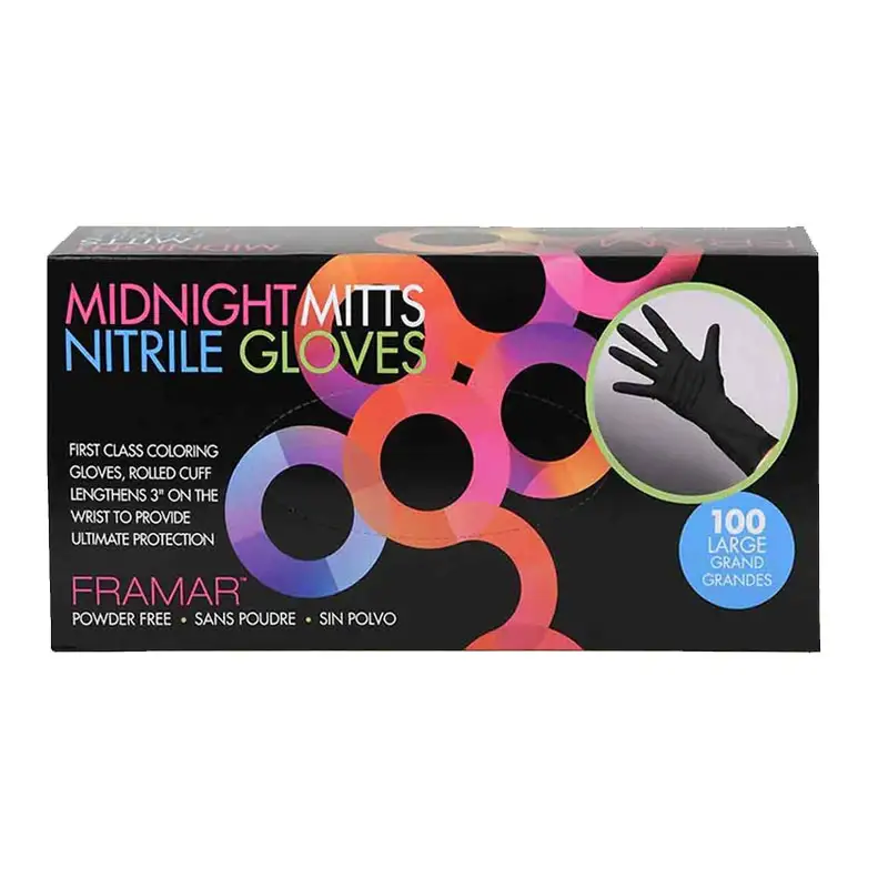 FRAMAR Midnight Mitts Nitrile Glovers x100 Large