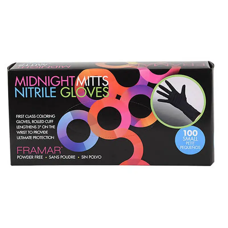 FRAMAR Midnight Mitts Nitrile Glovers x100 Small