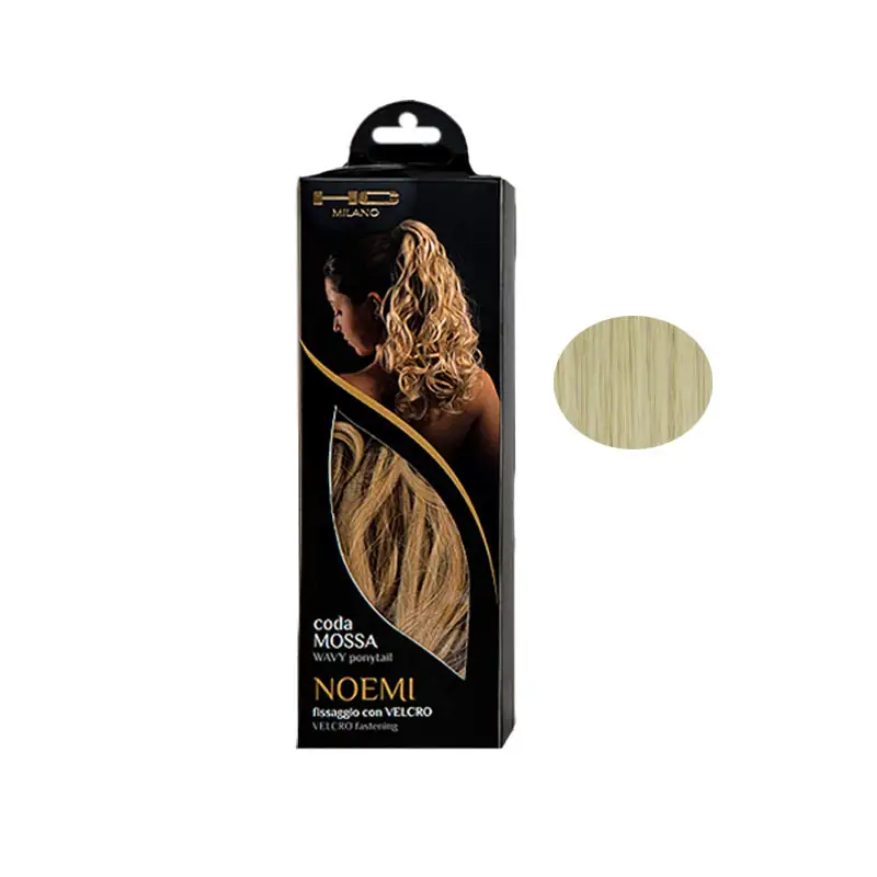 HC MILANO Coda Mossa Noemi Fissaggio Con Velcro Colore Blond