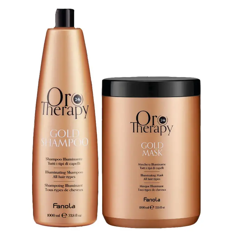 FANOLA Kit Oro Therapy Gold Shampoo 1000ml + Maschera 1000ml