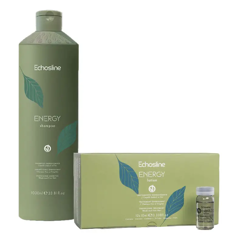 ECHOSLINE Kit Energy Shampoo 1000ml + Fiale 12x10ml