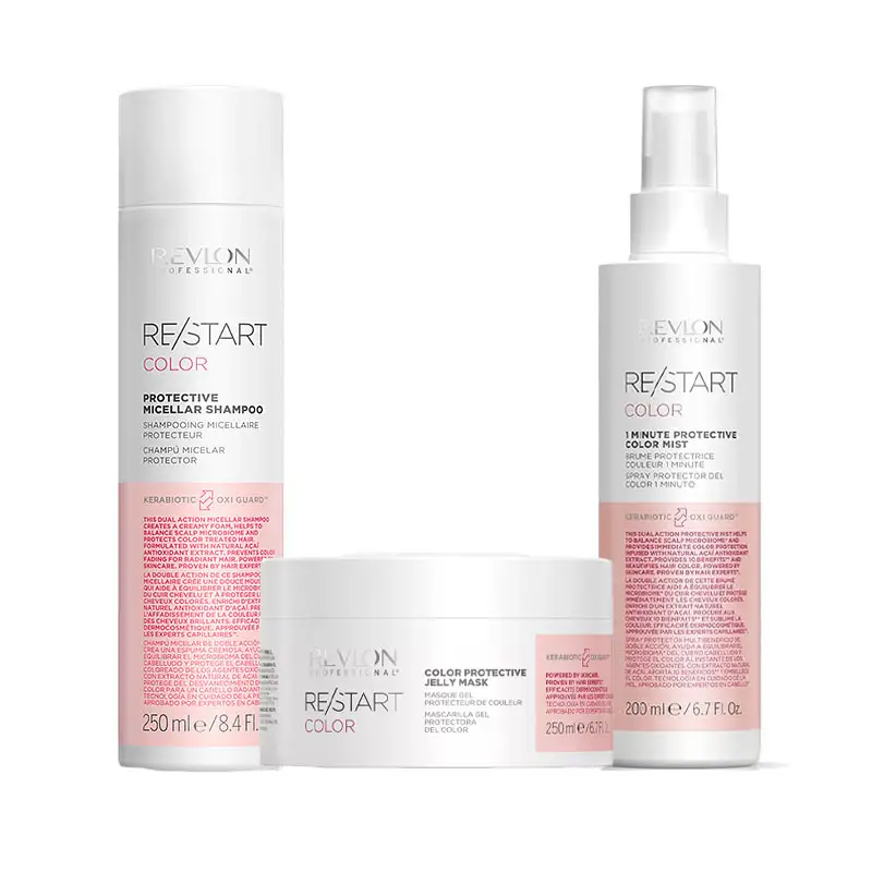 REVLON PROFESSIONAL Kit Restart Color Protective Micellar Shampoo 250ml + Mask 200 + Color Mist 200ml