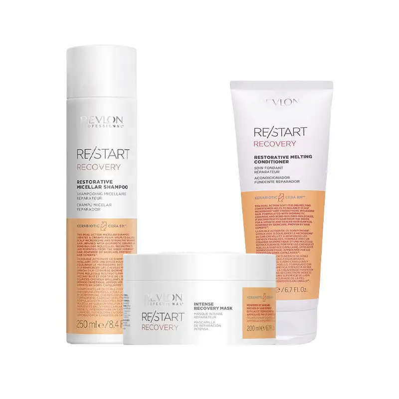 REVLON PROFESSIONAL Kit Restart Recovery Micellar Shampoo 250ml + Mask 200ml + Conditioner 200ml