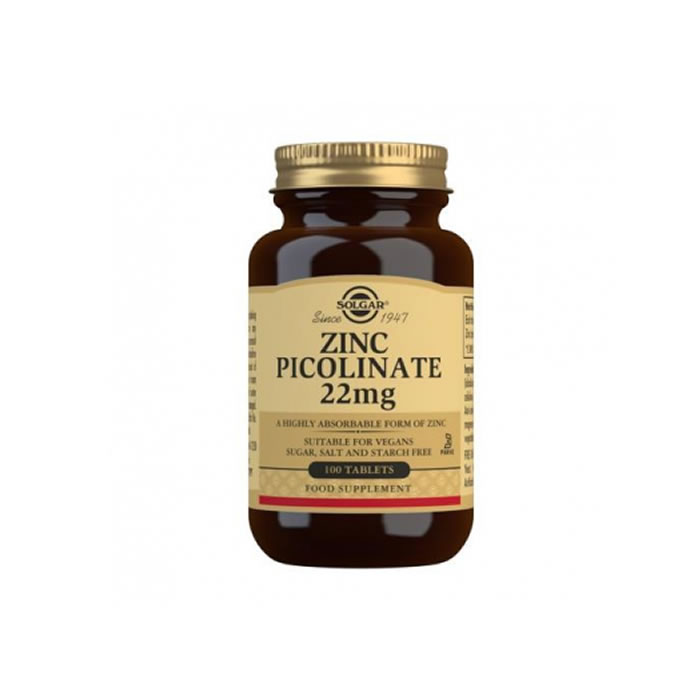 Solgar Picolinato Zinc 22mg 100 Compresse