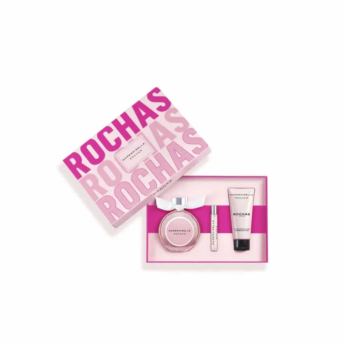 Rochas Mademoiselle Eau De Parfum Spray 90ml Set 3 Parti