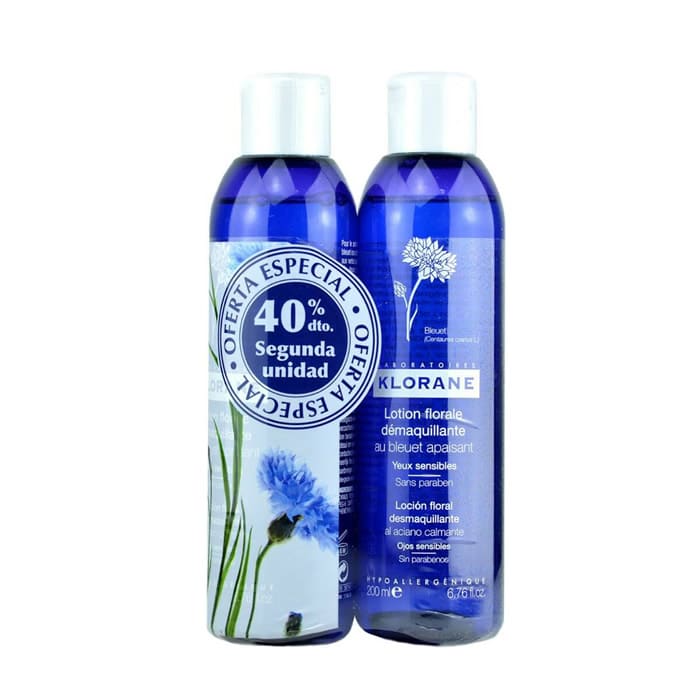 Klorane Cornflower Sensitive Eye Make-up Remover 2x200ml Set 2 Pieces