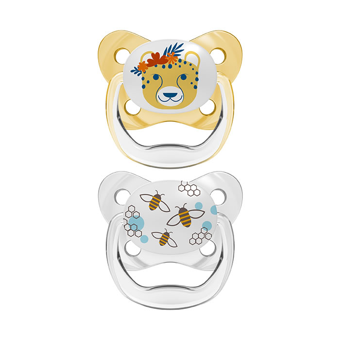 Dr. Brown's Chupete Prevent Farfalla Giallo Dimensione 2 6-18M