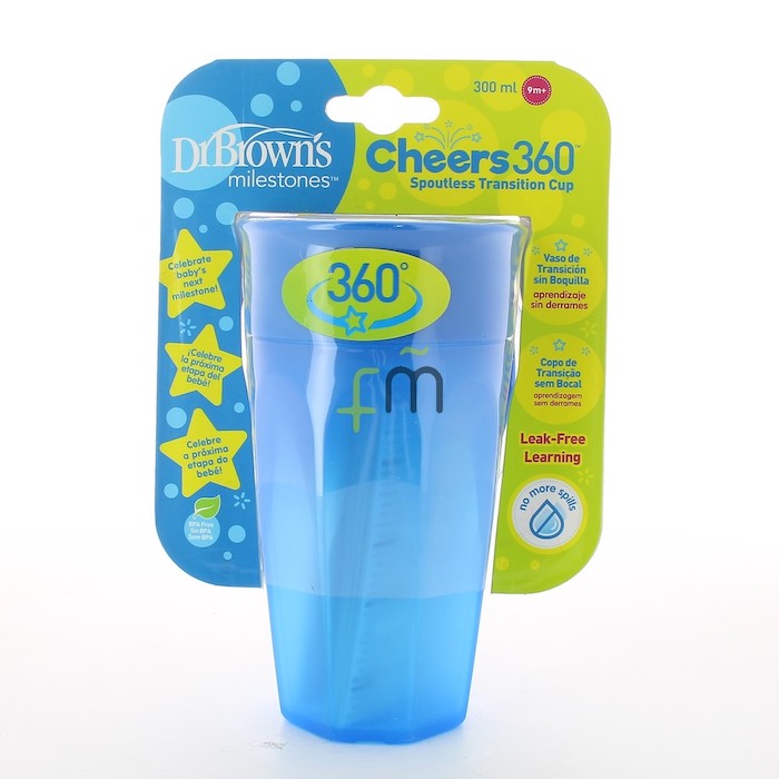 360 Bicchiere Senza Beccuccio Blu Senza Manico 300ml