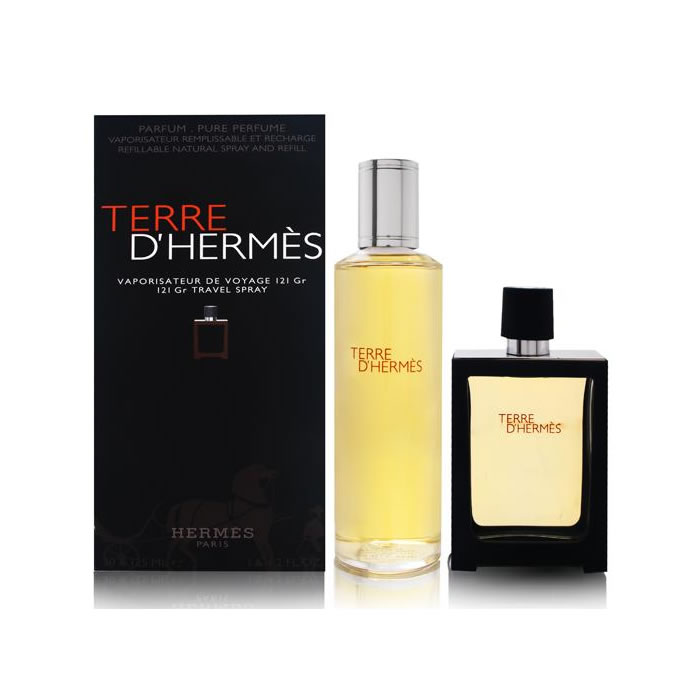 Terre D'hermes Eau De Parfum Spray Ricaricabile 30ml Set 2 Parti