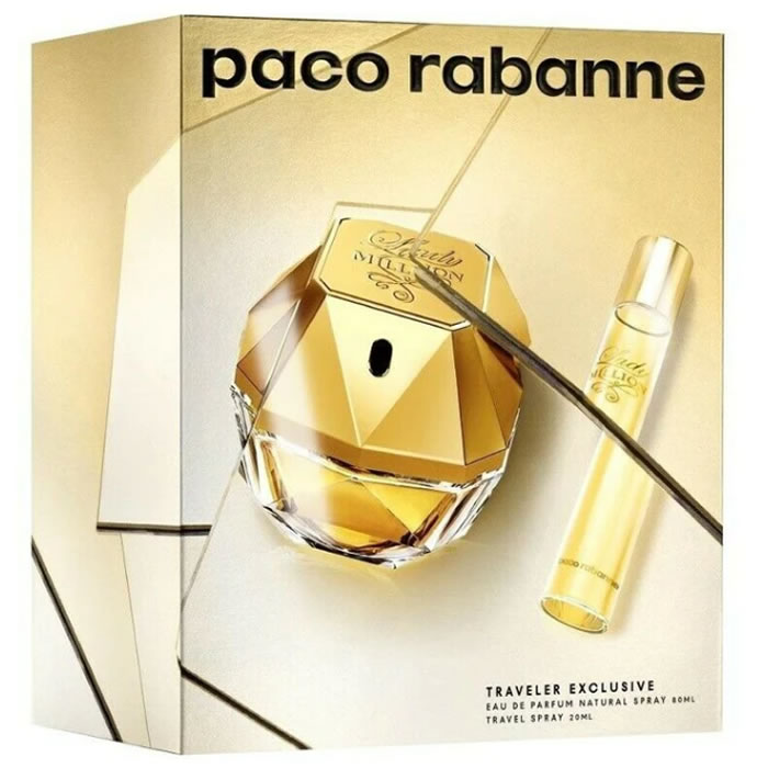 Paco Rabanne Lady Million Eau De Parfum Spray 80ml Set 2 Parti