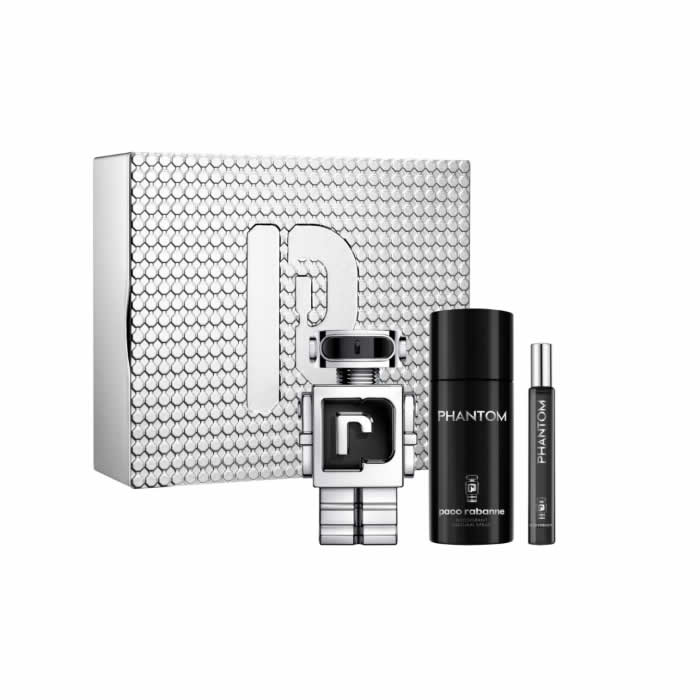 Paco Rabanne Phantom Eau De Toilette Spray 100ml Set 3 Parti