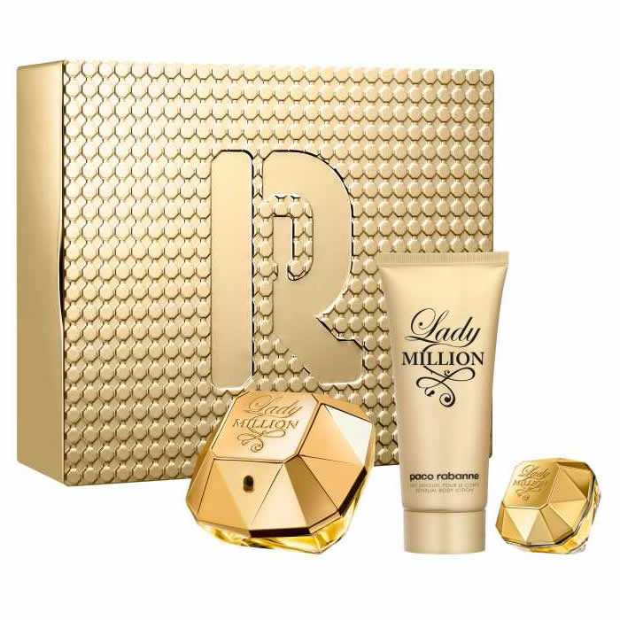 Paco Rabanne Lady Million Eau De Parfum Spray 80ml Set 3 Parti