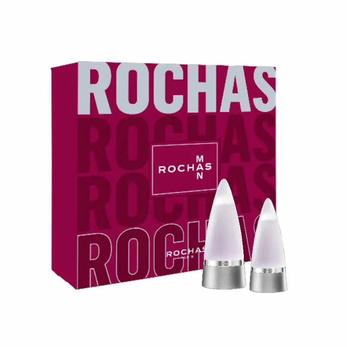  Rochas Man Eau De Toilette Spray 100ml Set 2 Parti