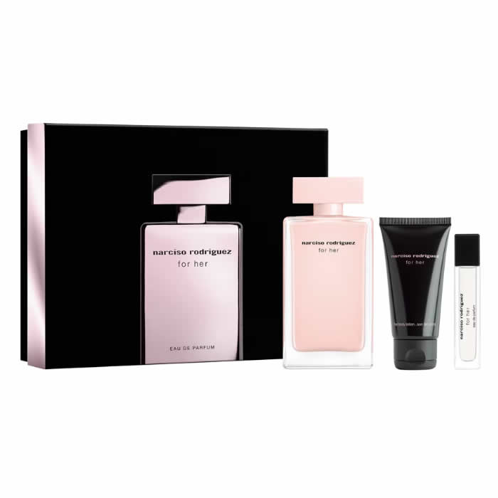 Narciso Rodriguez For Her Eau De Perfume Spray 100ml Set 3 Parti
