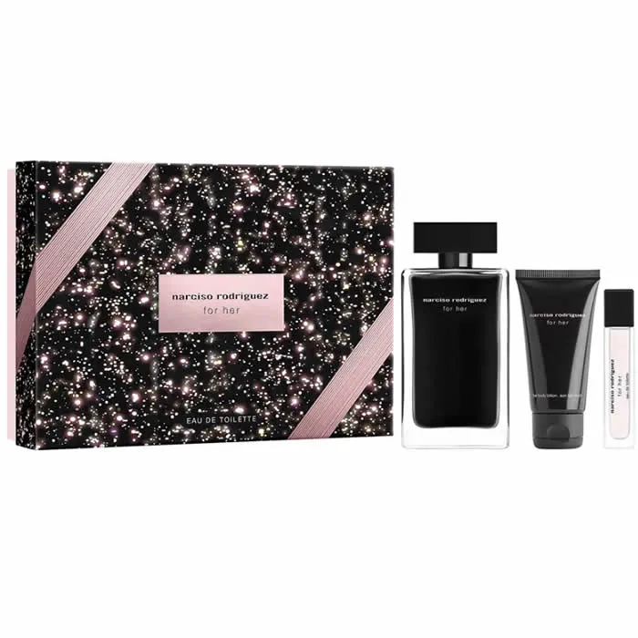 Narciso Rodriguez For Her Eau De Toilette Spray 100ml Set 3 Parti