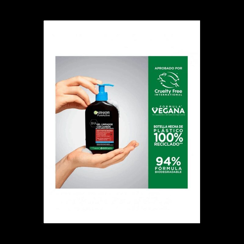 Garnier Pure Active Gel Limpiador Con Carbón 250ml