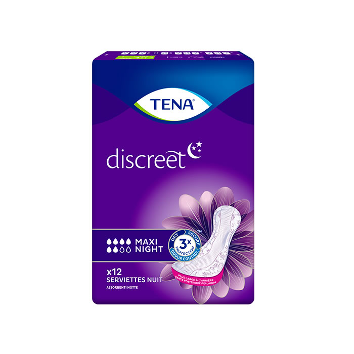 Tena Discreet Maxi Night 12Und