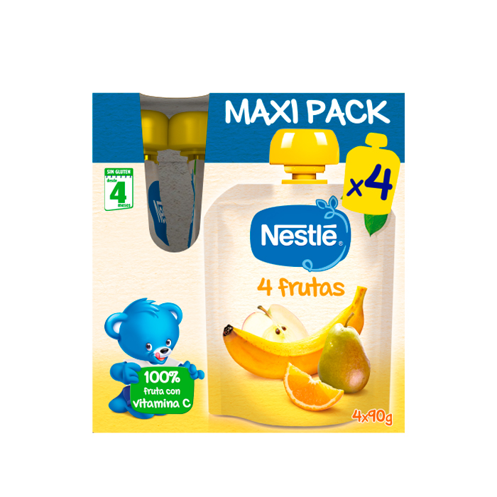 Nestle Bustina di 4 Frutti 4x90g Maxi Pack