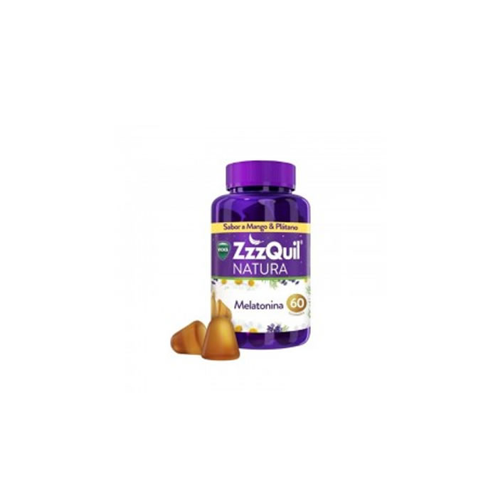 Vicks Zzzquil Natura Melatonina Gusto Mango e Banana 60 Unità