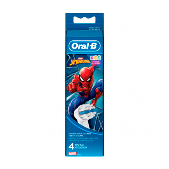Oral-B Spazzolino di Ricambio per Bambini Spiderman 4U 