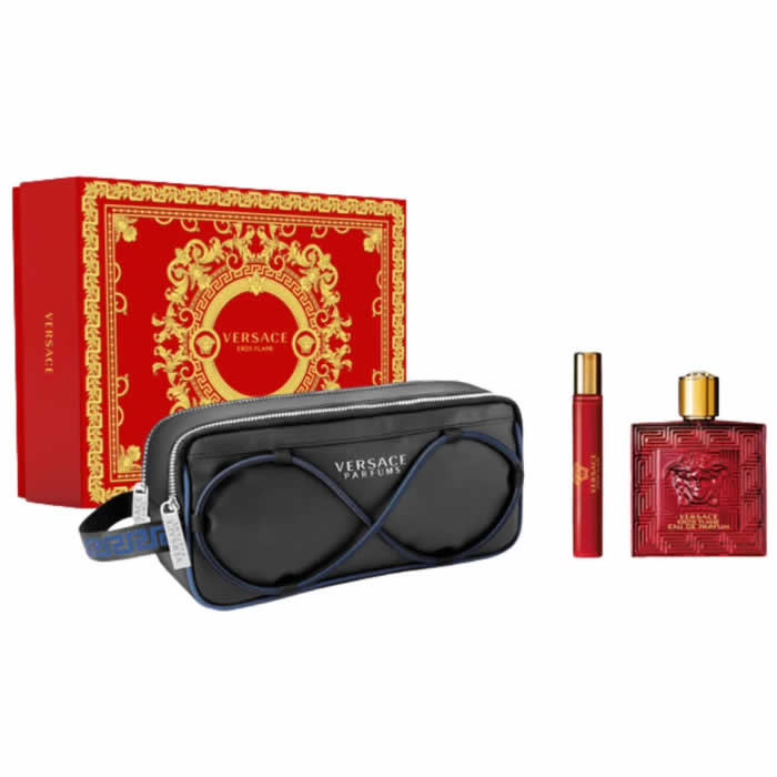 Versace Eros Flame Eau De Parfum Spray 100ml Set 3 Parti