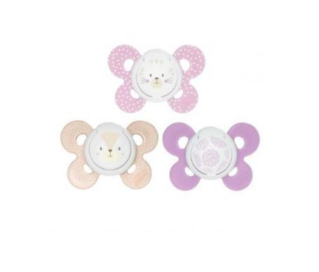 Chicco Silicone Soother Physio Comfort Girl 6-16 M 2u Silicone Soother Physio Comfort Girl 6-16 M 2u