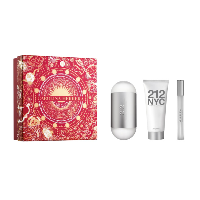Carolina Herrera 212 Nyc Eau De Toilette Spray 100ml Set 3 Parti Christmas 2023