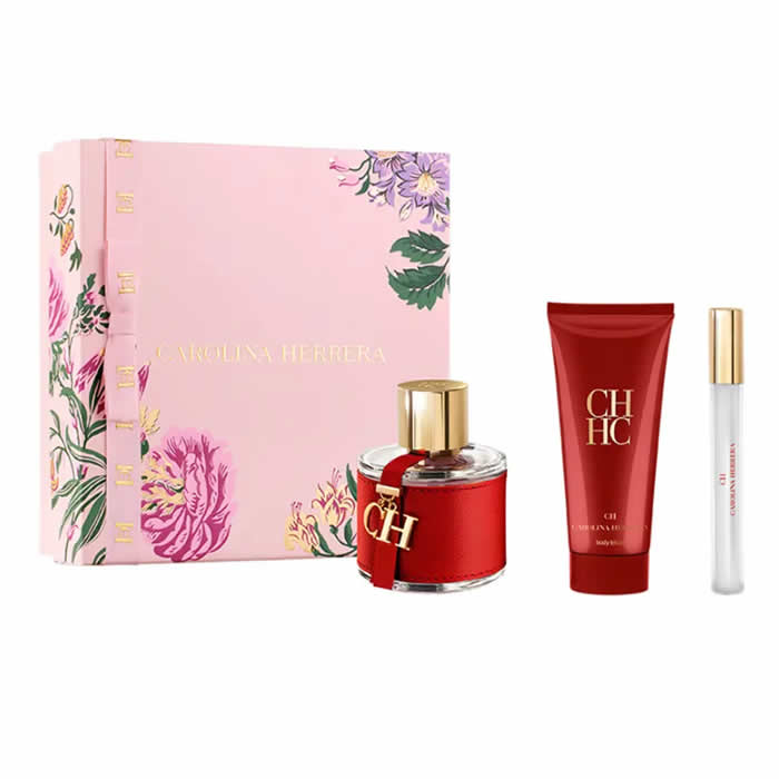 Carolina Herrera Ch Eau De Toilette Spray 100ml Set 3 Parti