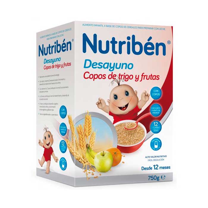 Nutribén Fiocchi di Frumento e Frutta per la Colazione 750g 