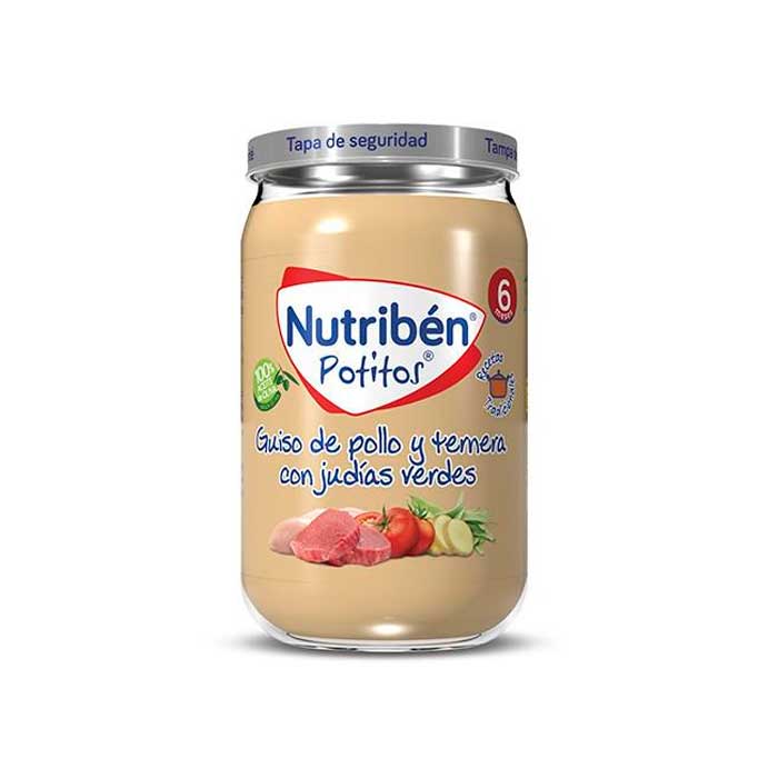 Nutribén Potito Pollo, Manzo e Fagiolini 235g  