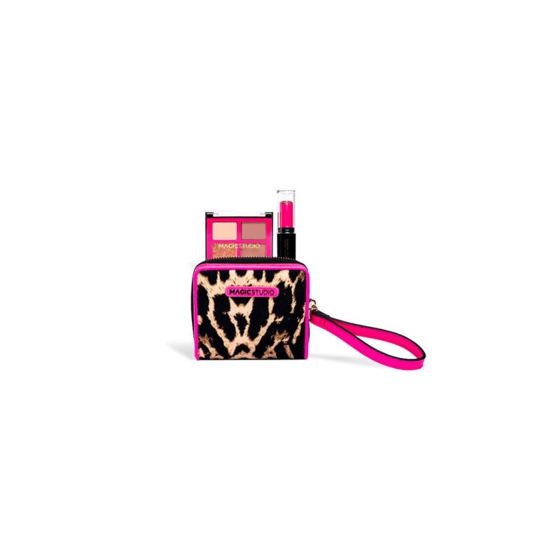 Magic Studio Powerful Cosmetics Magic Studio Pink Safari Cartera 4 Sombras Barra De Labios