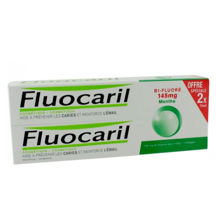 Fluocaril Bi-Fluoride Mint Paste 145mg 2x75ml