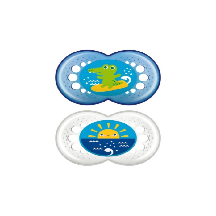 Mam Baby Succhietto Originale 16+ In Silicone Blu 2U